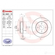 Тормозной диск BREMBO 08946110 789568 5K4 LB2J 8020584946114 - Изображение 2