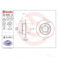 Тормозной диск BREMBO 8020584024997 789522 LJ 26R7 08.9083.11 - Изображение 2