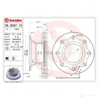 Тормозной диск BREMBO 09836710 8020584836712 790641 VCLK Y - Изображение 2