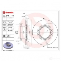Тормозной диск BREMBO 790942 4U EFKO 8020584946718 09946710 - Изображение 2