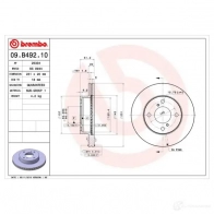 Тормозной диск BREMBO 791582 5LAI 5WK 09b49210 8020584036310 - Изображение 2