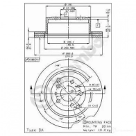 Тормозной диск BREMBO 8020584425411 09425410 789964 1 BUAUW - Изображение 2