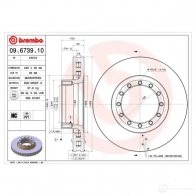 Тормозной диск BREMBO 8020584673911 790315 QU1 EYW 09673910