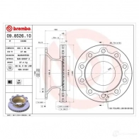 Тормозной диск BREMBO 790668 8020584852613 Y5JNQ B 09852610 - Изображение 1