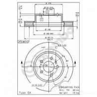 Тормозной диск BREMBO 8020584303610 789928 RWYS P 09303610