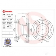 Тормозной диск BREMBO NR9Q GK4 09731620 8020584731628 790473