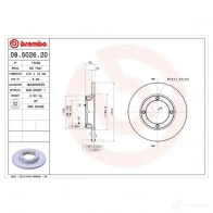 Тормозной диск BREMBO 789185 I5 2JDT 08502620 8020584502624 - Изображение 2