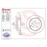 Тормозной диск BREMBO 789817 08b02910 G3 PWOC 8020584022511 - Изображение 3