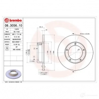 Тормозной диск BREMBO H IB1F 08305610 789053 8020584305614 - Изображение 2