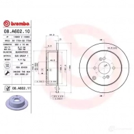 Тормозной диск BREMBO 789750 NY B0R 08.A602.11 8020584210598 - Изображение 2