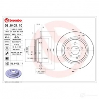 Тормозной диск BREMBO 1210307347 4EA9 LYP 08.8405.11 8020584222065 - Изображение 5