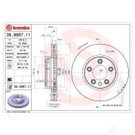 Тормозной диск BREMBO NE7Z SJF 791117 8020584986714 09.9867.11 - Изображение 2