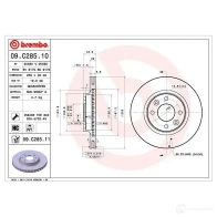 Тормозной диск BREMBO 8020584222546 791737 EU UHZ 09.C285.11 - Изображение 5