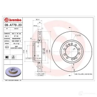 Тормозной диск BREMBO 2GRS0 9 1438330080 09a77920 - Изображение 2