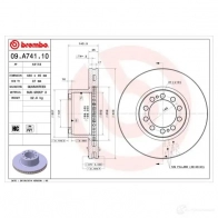 Тормозной диск BREMBO XJE P2W9 791417 8020584214879 09a74110 - Изображение 3