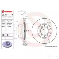 Тормозной диск BREMBO F 2ZJTG 09c31110 8020584214886 791739 - Изображение 2