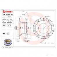 Тормозной диск BREMBO 8020584216873 791348 09a59420 LEQY V - Изображение 3