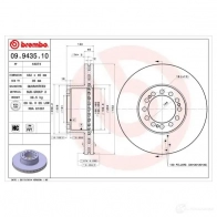 Тормозной диск BREMBO 8020584943519 790928 09943510 Z WL3Y - Изображение 2