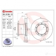 Тормозной диск BREMBO 8020584812815 W3M 018 790615 09812810