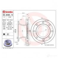 Тормозной диск BREMBO 1IN WD5 790964 8020584949511 09949510