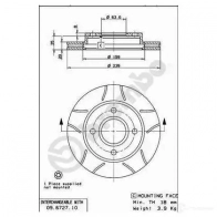 Тормозной диск BREMBO 8020584011416 09672777 790310 VARPU OW - Изображение 4
