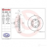Тормозной диск BREMBO W3 Q3O 791247 09.A304.10 8020584016985 - Изображение 2