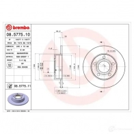 Тормозной диск BREMBO 789321 08577511 8020584014165 K CI1T - Изображение 2