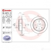 Тормозной диск BREMBO 1210309421 8020584222089 08.A872.11 2GAN WE - Изображение 2