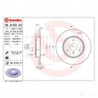 Тормозной диск BREMBO 08.8163.21 789482 8020584039557 RO H9U - Изображение 5