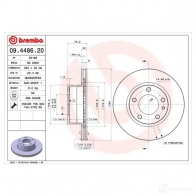 Тормозной диск BREMBO 789972 09.4486.20 8020584448625 8BS8 6G - Изображение 2
