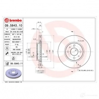 Тормозной диск BREMBO RSNJ0E V 09.5843.11 8020584023846 790253 - Изображение 4