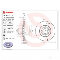 Тормозной диск BREMBO 8020584023372 09.7011.11 XNV BZV 790421 - Изображение 5