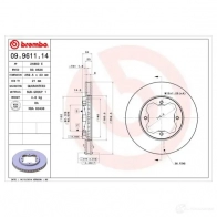 Тормозной диск BREMBO 09961114 FNLM Z 8020584961117 791023 - Изображение 2