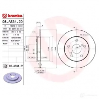 Тормозной диск BREMBO 789738 L7M YH 08.A534.21 8020584214343 - Изображение 2
