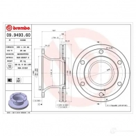 Тормозной диск BREMBO 4ERTW W 8020584949368 790962 09949360