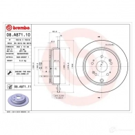 Тормозной диск BREMBO 82J RL 789802 08.A871.11 8020584212011 - Изображение 4