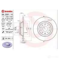 Тормозной диск BREMBO 08.C501.11 Q5I9KJ C 789902 8020584222485 - Изображение 3