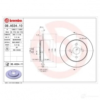 Тормозной диск BREMBO 789736 08.A534.11 MH HDP 8020584216750 - Изображение 2