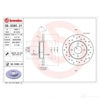 Тормозной диск BREMBO 41 BIYE 789194 8020584215494 08.5085.31 - Изображение 5