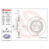 Тормозной диск BREMBO 09.9587.11 7T 2PW7 791010 8020584958711 - Изображение 5