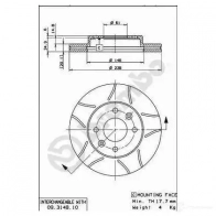 Тормозной диск BREMBO FCDB0B H 09314875 8020584011263 789946 - Изображение 4