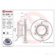 Тормозной диск BREMBO 09820610 8020584820612 5 1P557 790629 - Изображение 2