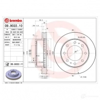 Тормозной диск BREMBO 09902210 8020584902219 UTP BN 790799 - Изображение 2