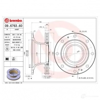 Тормозной диск BREMBO WZIRY 1S 790332 09676360 8020584676363 - Изображение 1