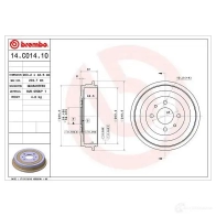 Тормозной барабан BREMBO 3 W4CPN 792109 14.C014.10 8020584219171 - Изображение 2