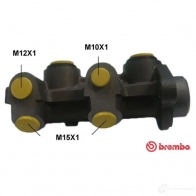 Главный тормозной цилиндр BREMBO 1B43Q 06 M 59 036 8432509611067 799276