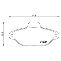 Тормозные колодки, комплект BREMBO 2143 6 p23096 D16198831 799927 - Изображение 4