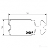 Тормозные колодки, комплект BREMBO 800683 p61002 2020 7 MFQWMP - Изображение 2