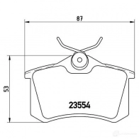 Тормозные колодки дисковые, комплект BREMBO P 85 017 23554 2 0961 801085 - Изображение 6