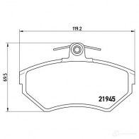 Тормозные колодки дисковые, комплект BREMBO 7578D704 801098 2194 5 P 85 032 - Изображение 5